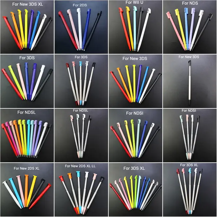 YUXI 1 ensemble stylet pour écran tactile en plastique et métal stylo pour Console de jeu pour NDSL 