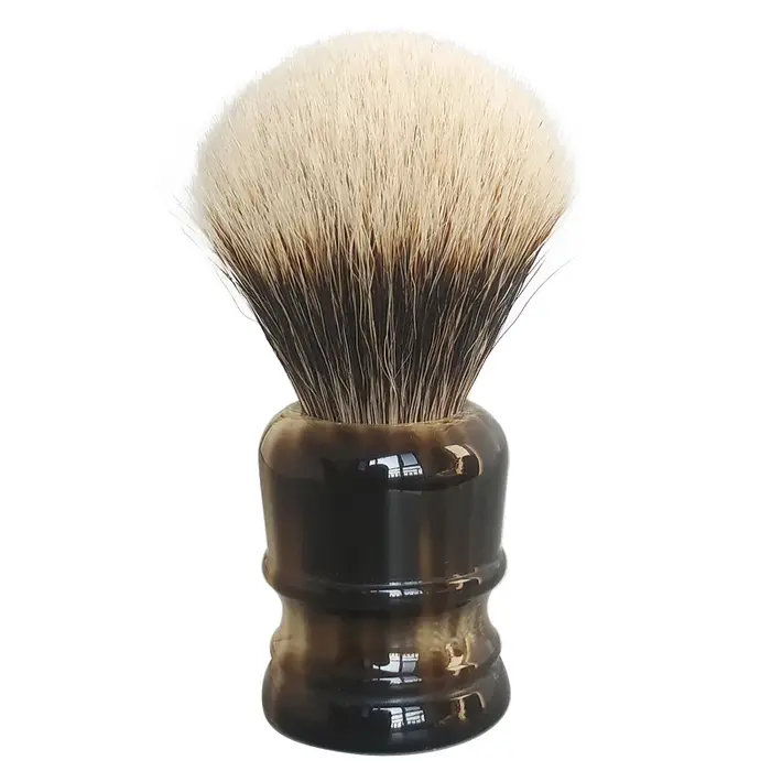 Dscosmetic Brosse à raser en poils de blaireau manchourien à deux bandes de 22 mm avec manche en rés