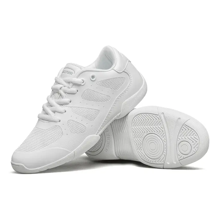 BAXIN16-Girls Cheer Shoes, White Cheerleading Dance Shoes, Kids 202 letic Training, Tennis Shoes, Yo