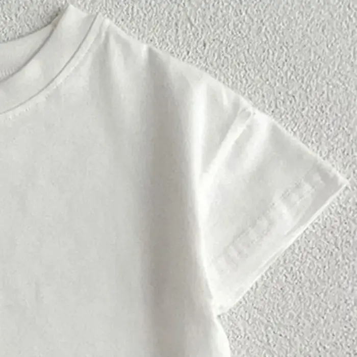 Été bébé garçons filles T-shirt enfant en bas âge dessus de couleur unie vêtements Style coréen infa