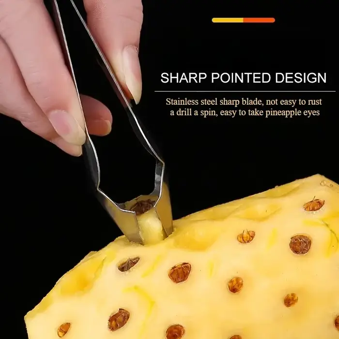 Éplucheur de fraises en acier inoxydable, éplucheur de fruits, trancheur d'ananas, couteau de cuisin