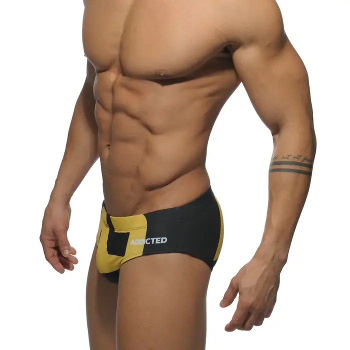 Short de plage sexy pour hommes, slip de bain à faible attente, boxer de surf, culotte de surf, mail