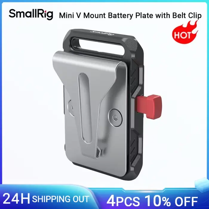 SmallRig-Mini plaque de batterie à montage en V, plaque de batterie à montage en V avec clip de cein