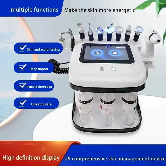 2025 10 en 1 H2o2 Aqua Peeling Lift Skin Bubble Hydratant Oxygène Hydro Machine faciale, Soins de la