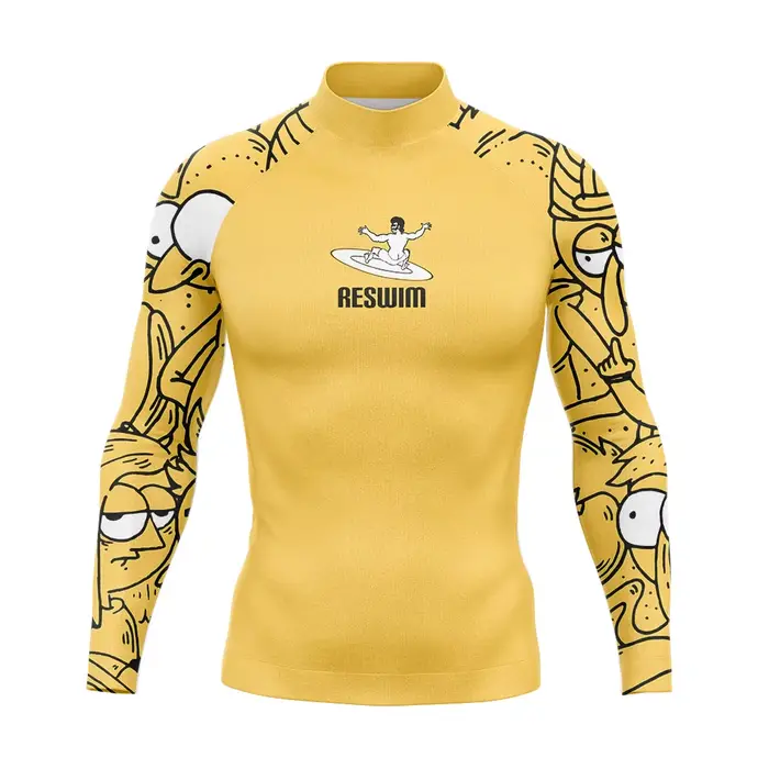 Maillot de bain homme protection UV - Combinaison anti-éruptions pour plongée et sports aquatiques