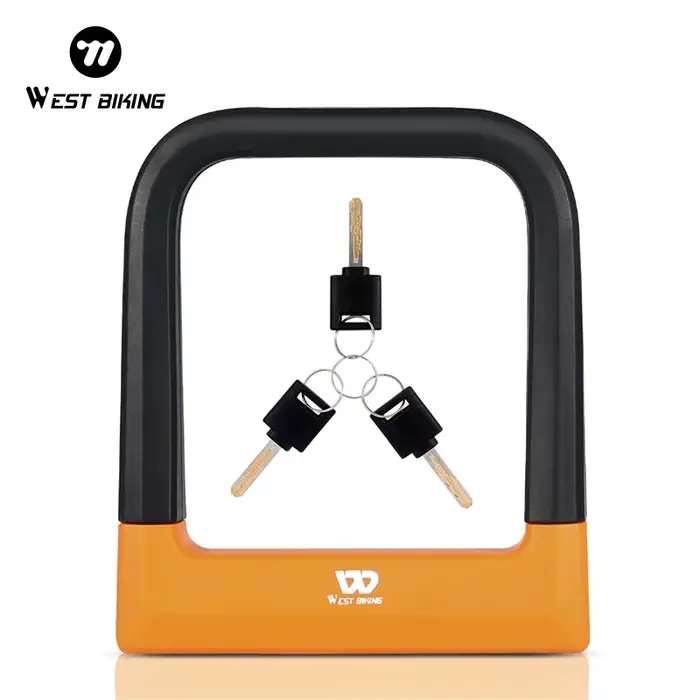 WEST BIKING-Serrure anti-vol en U pour vélo, accessoire de sécurité pour VTT et vélo de route, avec 