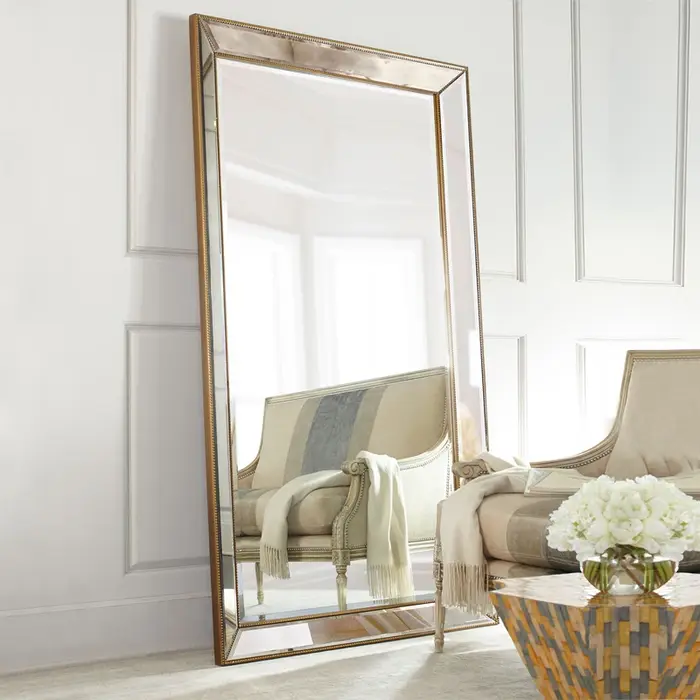 Miroir sur Pied de Style Français Book ine Longueur, Décoration Murale, Salon, Esthétique, Luxe, Vin