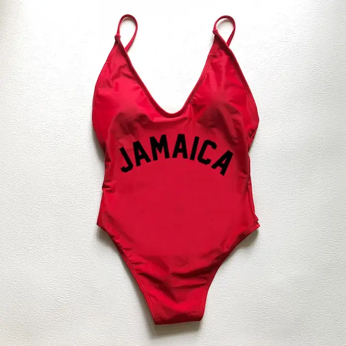 Maillots de bain femmes 2025 Sexy rembourré une pièce maillot de bain JAMAICA lettre maillot de bain