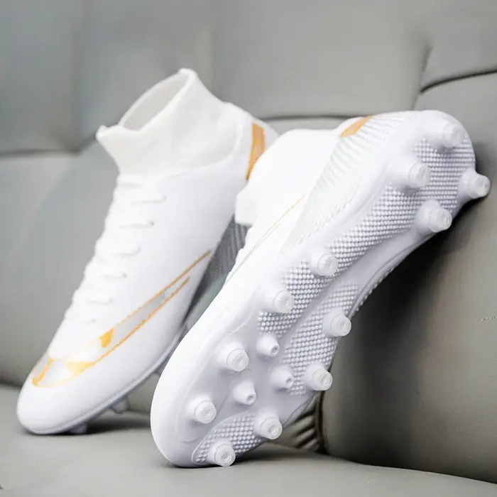 Chaussures de football montantes premium FG longues goujons et goujons courts TF, adaptées aux homme