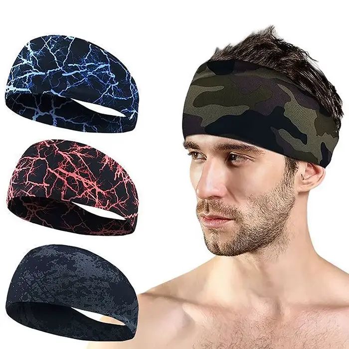 Bandeau sport anti-transpiration unisexe pour fitness, course et yoga - Absorption optimale des cheveux