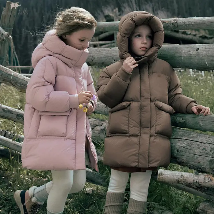 Dave Bella filles garçons épaissir vers le bas Parka veste à capuche enfants hiver chaud vers le bas
