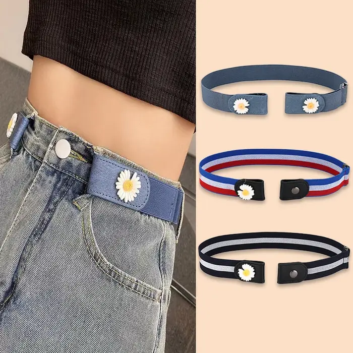 Ceintures pour femmes sans boucle taille jean pantalon sans boucle extensible taille élastique femme