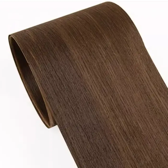 Placage en bois de chêne fumé naturel, panneau de haut-parleur pour meubles d'hôtel, placage décorat
