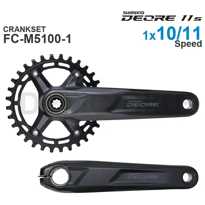SHIMANO DEORE pédalier FC-M5100 vtt vélo manivelle livrée changement précis et fiable pour 1x10 ou 1