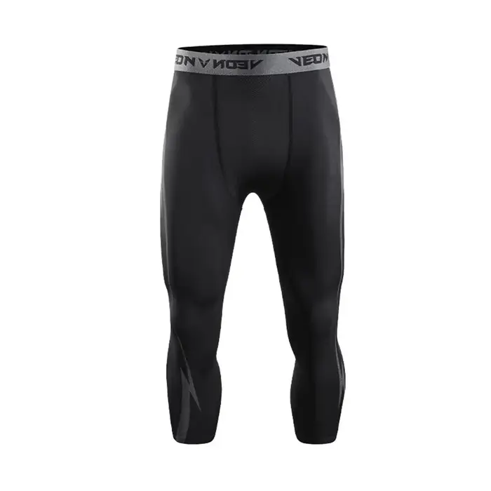 Leggings musculation athlétique respirants 3/4 - Compression séchage rapide design foudre 2023