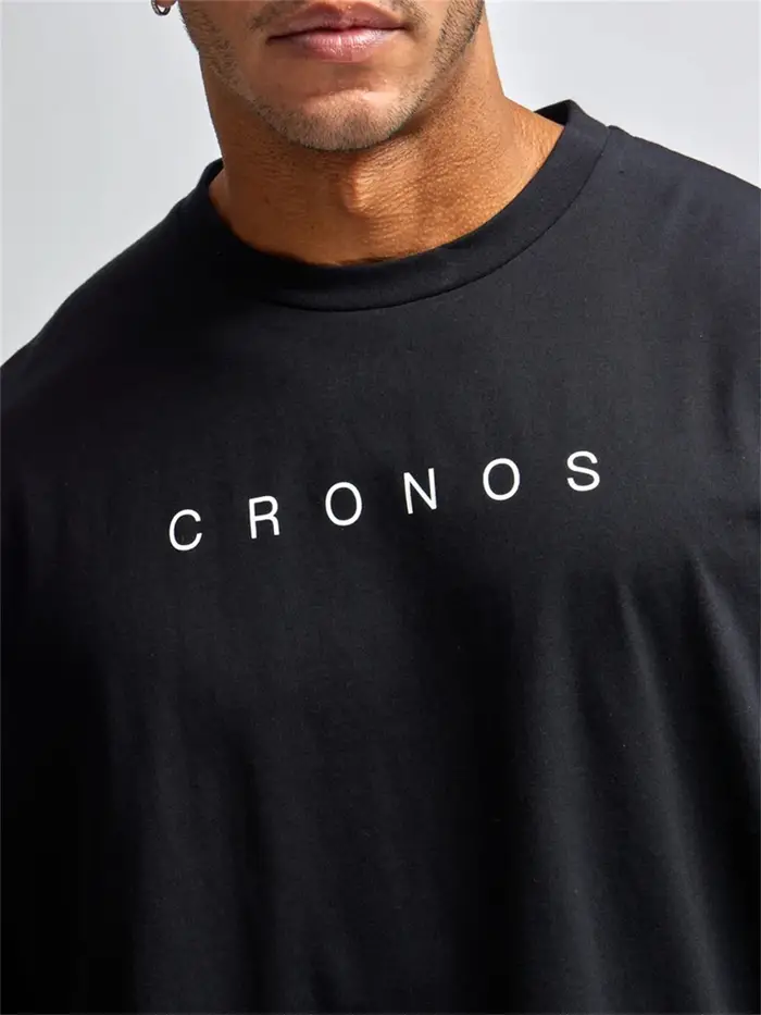 T-shirt de sport homme en coton imprimé - Respirant pour running, fitness et entraînement