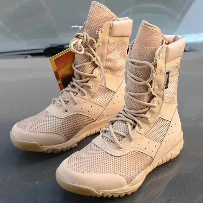 Bottes d'entraînement de Combat d'été, chaussures de travail légères en maille respirante, bottes ta