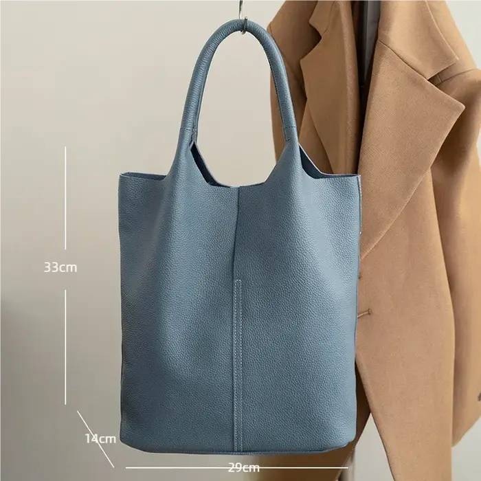 Femmes seau luxe sac fourre-tout femme décontracté véritable cuir de vache sacs à bandoulière dames 