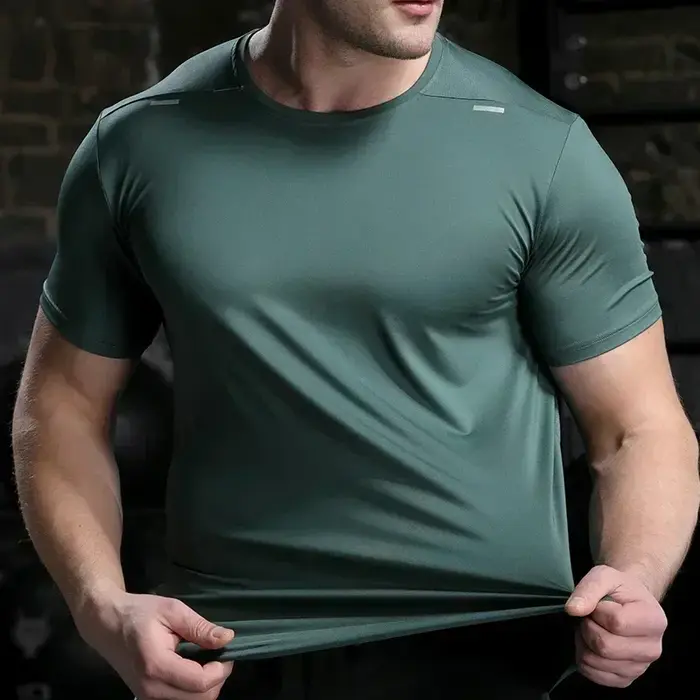 Survêtement homme été respirant - Cyclisme fitness course manches courtes séchage rapide