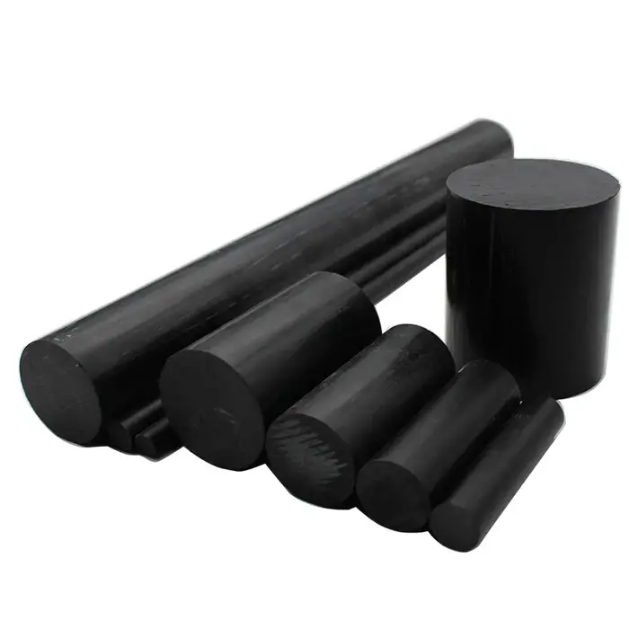 Barre résistante à l'usure de tiges en nylon pur PA6 pour l'usinage du diamètre noir 3mm à 300mm