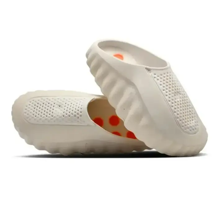 Claquettes de confort Rubber Tech 001, claquettes de course Running Bone White Red Black Light Smoke