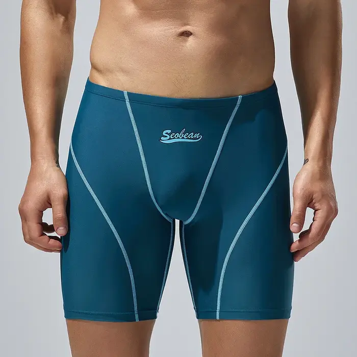 Maillot de bain homme SEOBEAN taille basse Long VORTEX - Maillotage coloré été 2024 natation