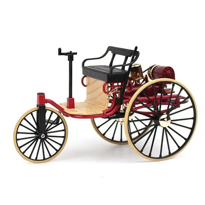 Tricycle classique Vintage à trois roues en métal moulé sous pression, Tricycle de Simulation artisa