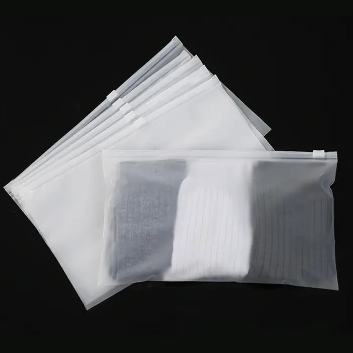 Sac à fermeture éclair givré 16 fils, sous-vêtements culottes chaussettes fournitures d'emballage ch