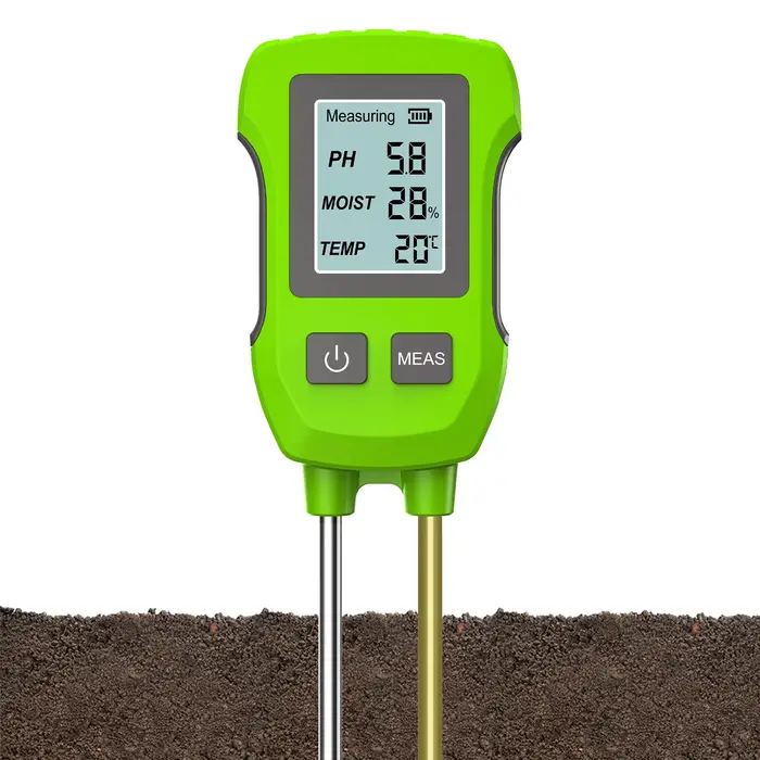 Testeur de sol numérique LCD 3 en 1, PH/humidité/température, compteur de sol de haute précision ave
