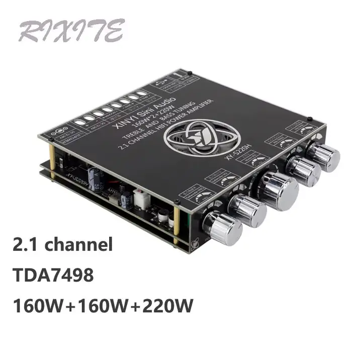 Carte d'amplificateur de puissance de caisson de basses Bluetooth, 160 canaux, HiFi, classe D, audio