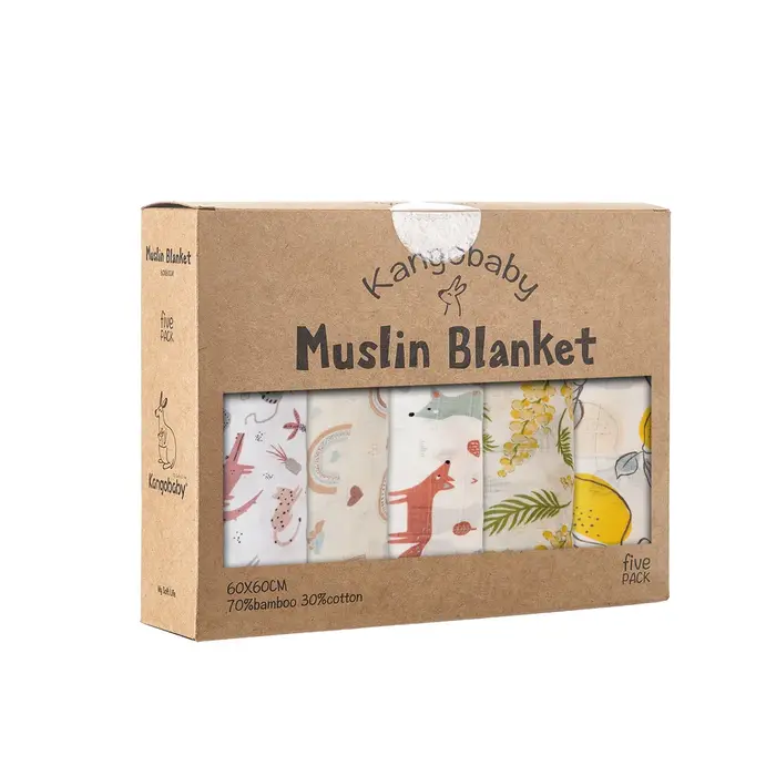Kangobaby # Ma vie douce #   Nouveau 5 pièces Pack multi-fonctionnel bambou coton nouveau-né moussel