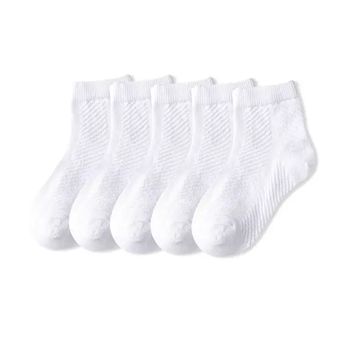 Enfants coton chaussettes été mince respirant tricot maille doux solide blanc mode garçon fille bébé