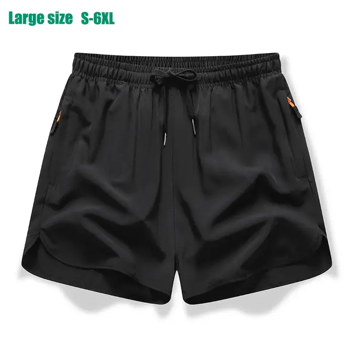 Nouveaux hommes sport décontracté 3/4 Shorts avec soie glacée léger absorbant la sueur en plein air 