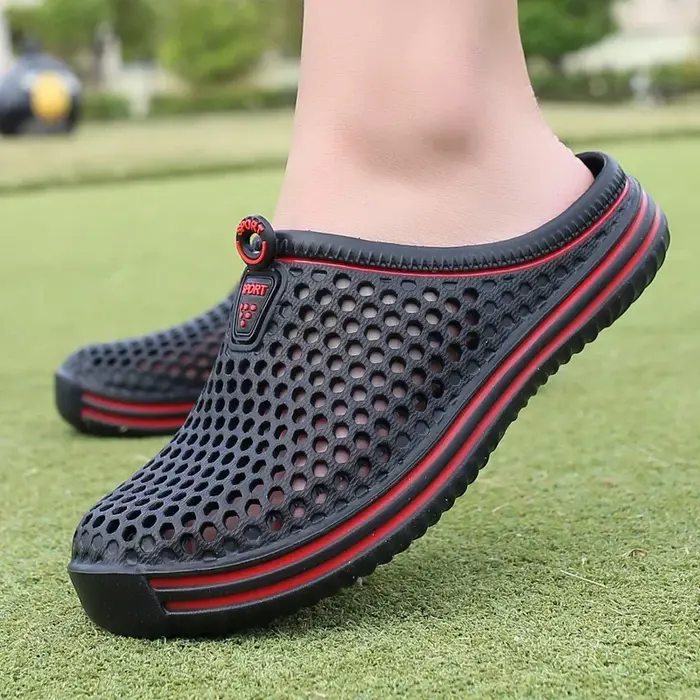 Hommes chaussures plage pantoufles unisexe évider décontracté femmes plage sandale tongs chaussures 