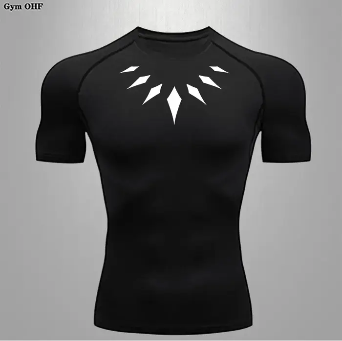 T-shirt de compression imprimé anime pour homme, idéal pour le fitness, le Jujitsu, l'entraînement, 