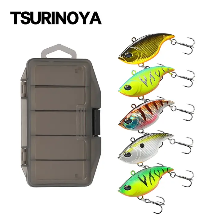 TSURINOYA 50S Kit de leurres vibrants pour la pêche 5 pièces 50mm 12.5g TEMPTER Appât dur VIB pour l