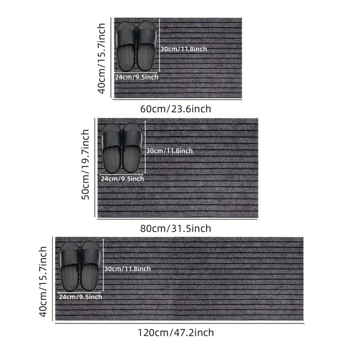 Tapis de buanderie en caoutchouc rayé antidérapant et lavable pour zone personnalisée couloir inférieur grand taille élégance et sécurité