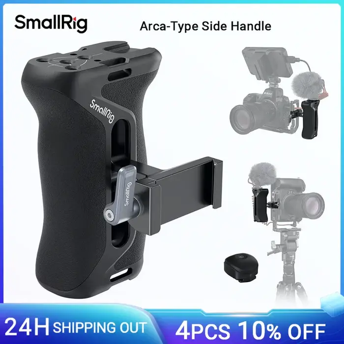 SmallRig-Poignée latérale de type Arca, 36mm, haut et bas, réglable pour cages de caméra avec plaque