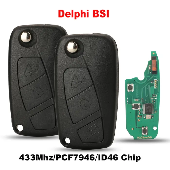 Jingyuqin clé de voiture pour FIAT doblo qubo 500 Punto Evo Grande fiorino pour Peugeot bipper citro