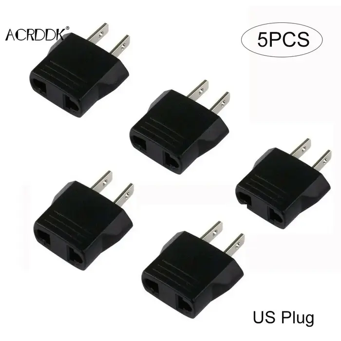 Adaptateur de Conversion 110V à 220V, 5 pièces, prises ue/US, adaptateur de voyage, convertisseur po