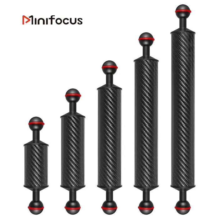 Bras flottant sous-marin en Fiber de carbone, 2 x D40mm, pour boîtier de plateau de plongée, lumière