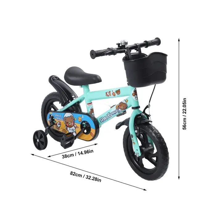 Vélo pour enfants 12 pouces cadre en acier haute teneur en carbone équitation stable pour bébés roues d'entraînement jeux extérieurs occasions spéciales
