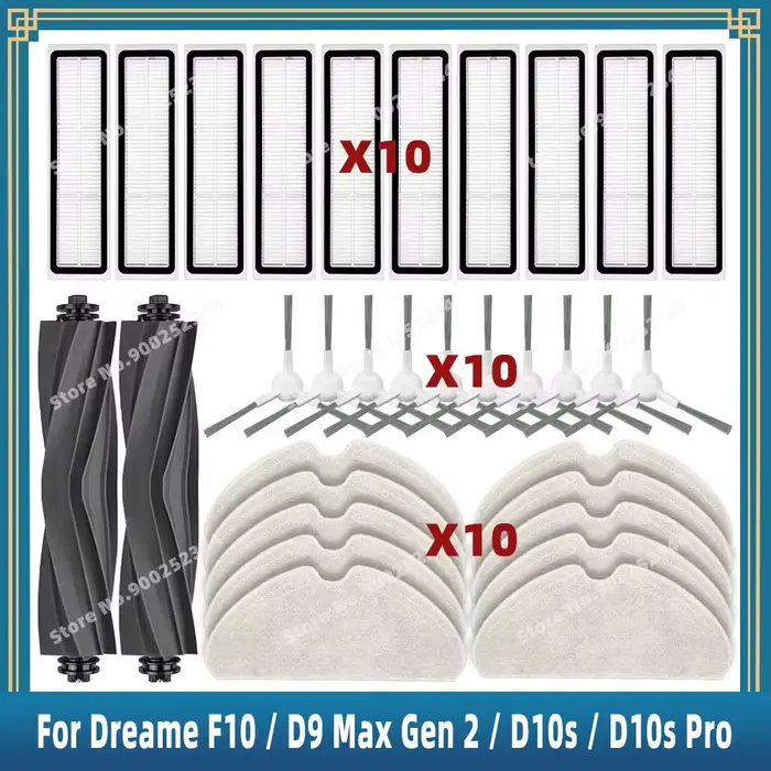 Pièces de Rechange Compatibles pour ( Dreame F10 RLF11SA / D9 Max Gen 2 RLD34GA / D10s RLS3L / D10s 