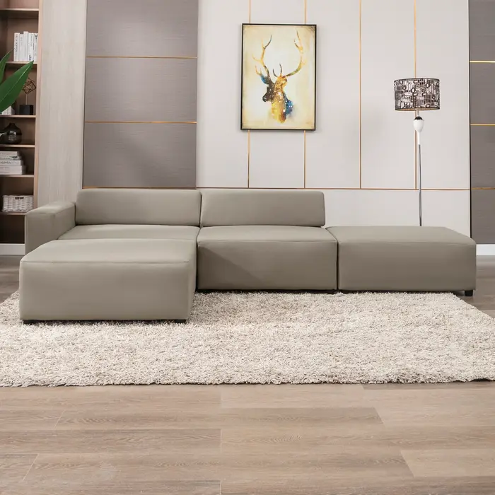 HORGgland-Canapé convertible O, canapé sectionnel en forme de L, canapé sectionnel modulaire