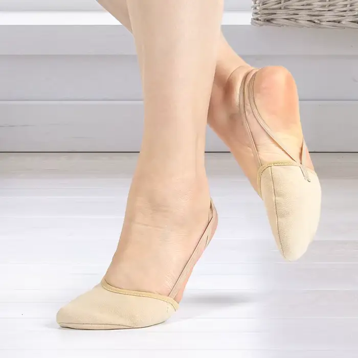 Chaussures de gymnastique rythmique professionnelle Dynadans - Demi-pied en daim pour femmes et enfants