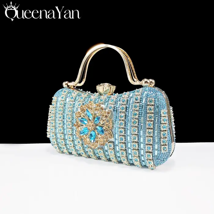 Pochette de Soirée de Luxe pour Femme 2026, Sac à Main en Cristal pour Mariage, Portefeuille pour Té