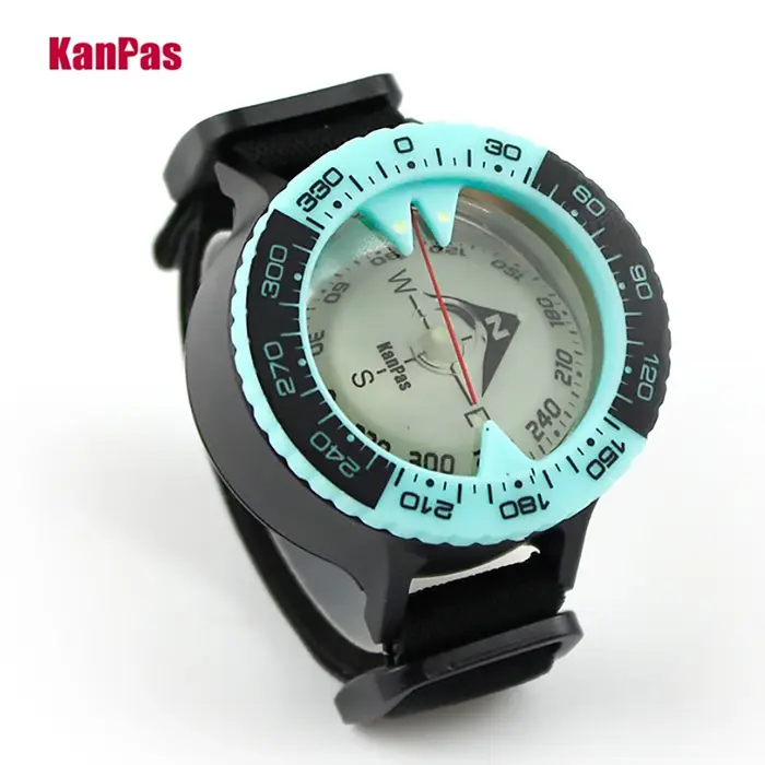 Boussole de plongée KANPAS 6BAR étanche avec signal lumineux pour navigation sous-marine précise