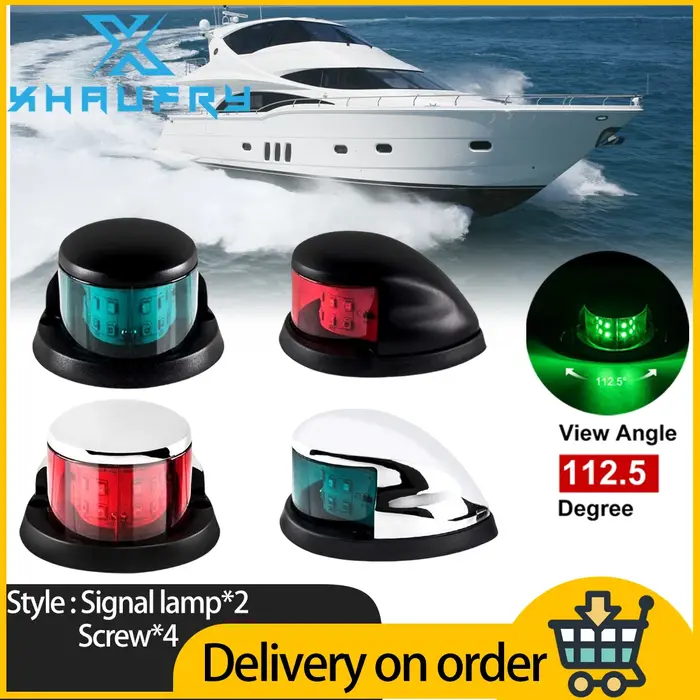 2 pièces LED feu de Navigation Signal lampe d'avertissement bateau arc lumière bateau marin lampe de