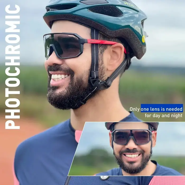 Lunettes de soleil photochromiques pour hommes et femmes, lunettes de vélo de montagne, lunettes de 