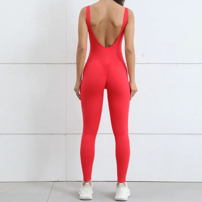 Ensemble yoga dos nu une pièce femme - Combinaison sport sexy vêtement entraînement fitness